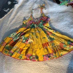 Halter flare colourful top